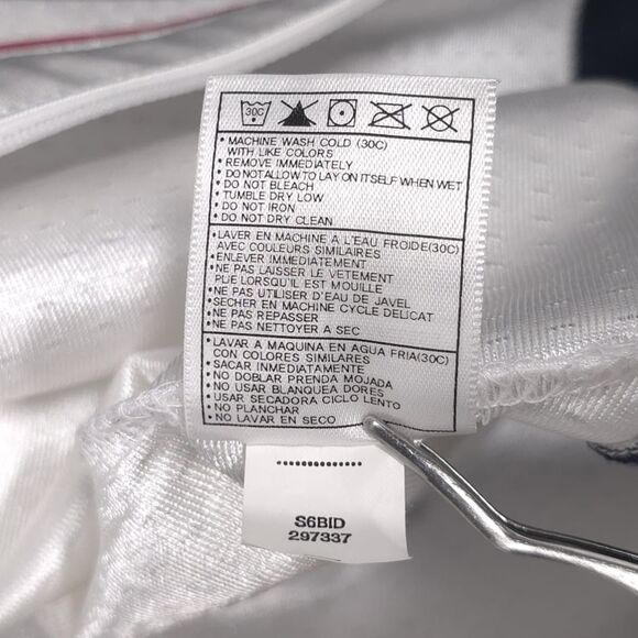 NIKE Vintage XL 16-18 Women’s Full Zip Hooded Track Jacket White Navy Pink S6BID - Picture 8 of 8